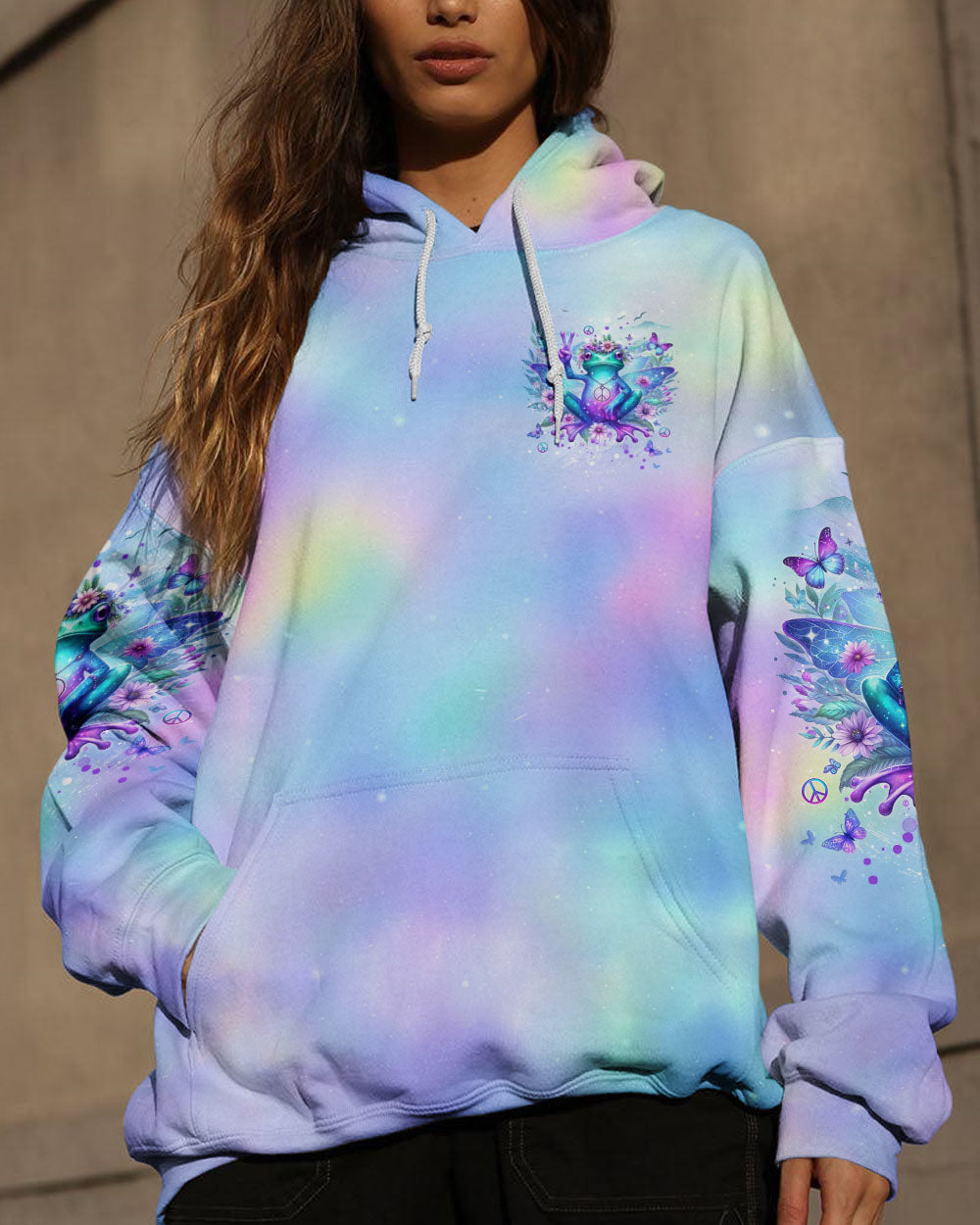 BE YOU THE WORLD WILL ADJUST FROG WINGS ALL OVER PRINT - YHDU2411232