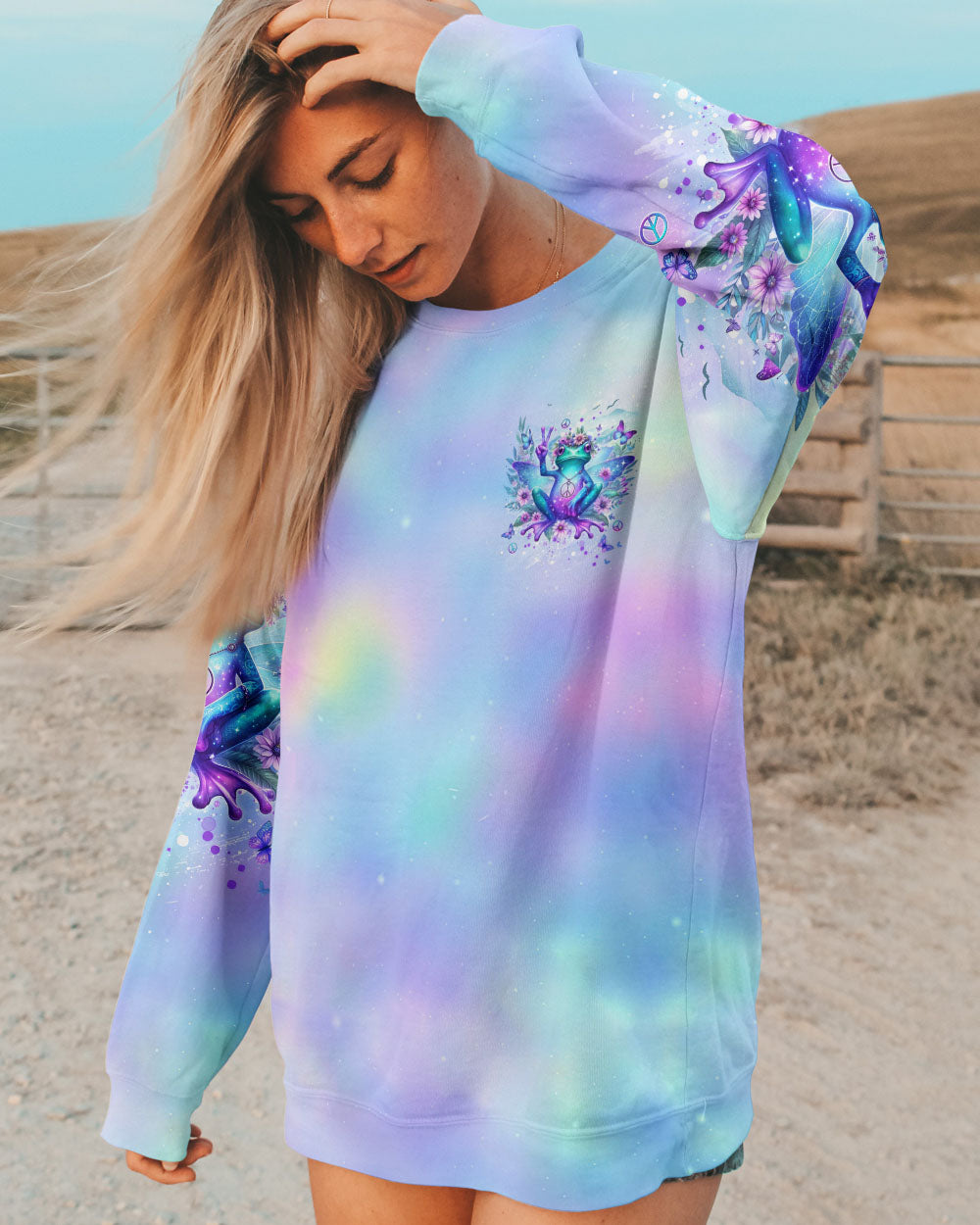 BE YOU THE WORLD WILL ADJUST FROG WINGS ALL OVER PRINT - YHDU2411232