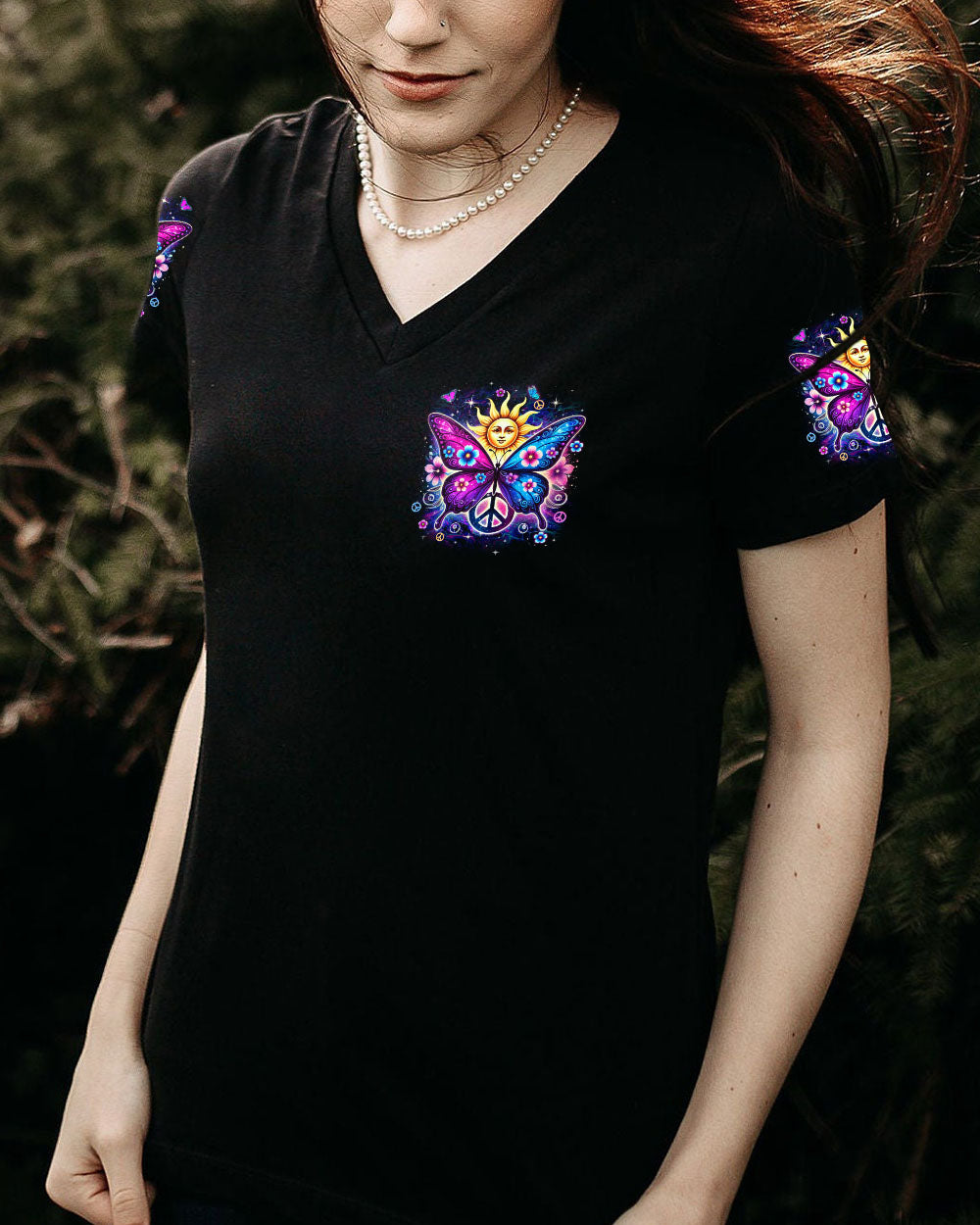 BE YOU THE WORLD WILL ADJUST BUTTERFLY ALL OVER PRINT -YHDU2412242