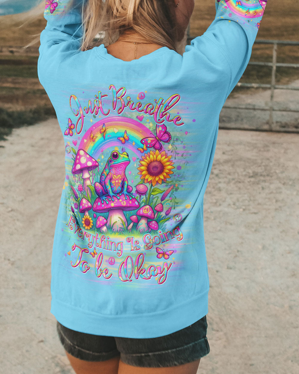 JUST BREATHE FROG ALL OVER PRINT - YHDU2504243
