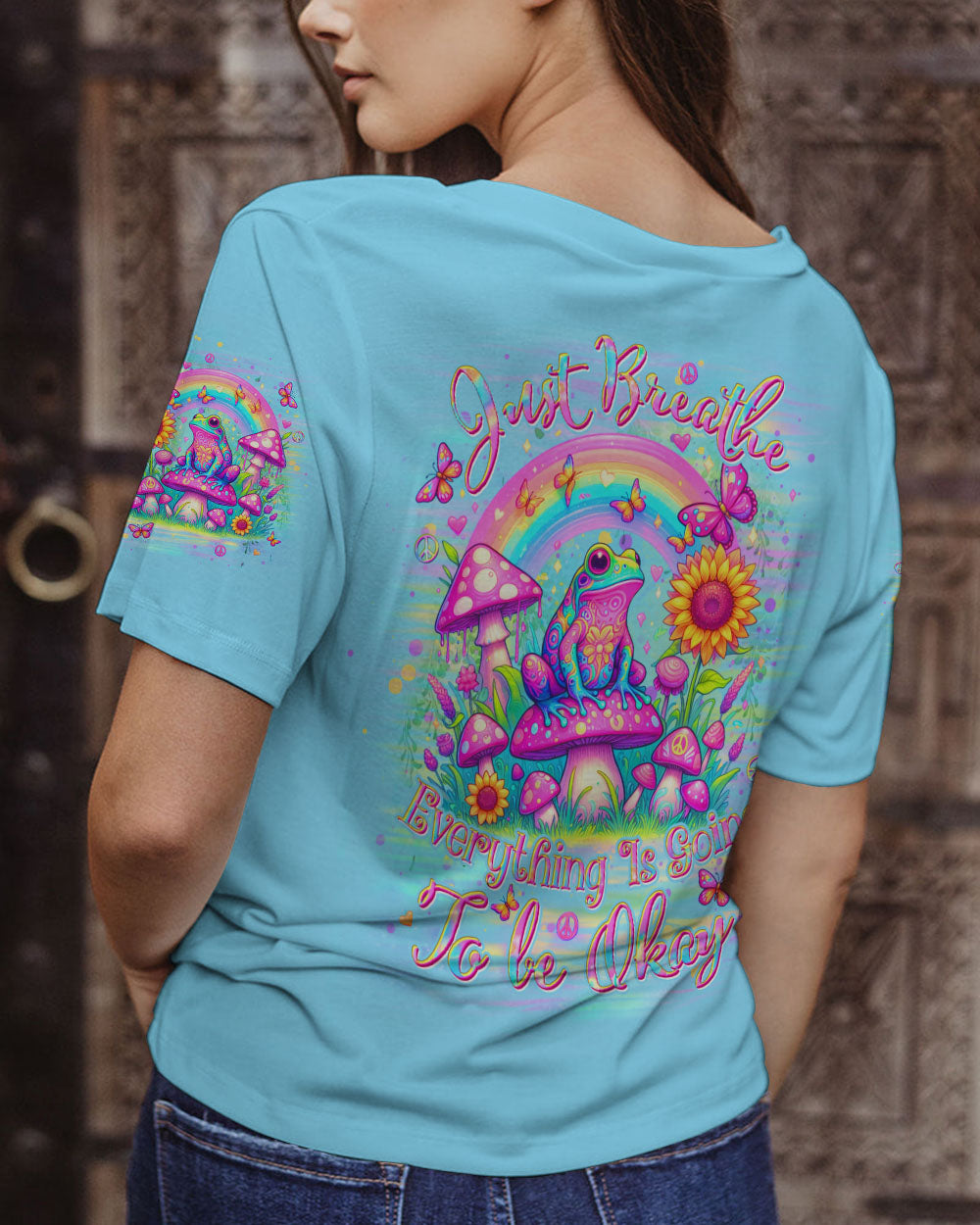 JUST BREATHE FROG ALL OVER PRINT - YHDU2504243