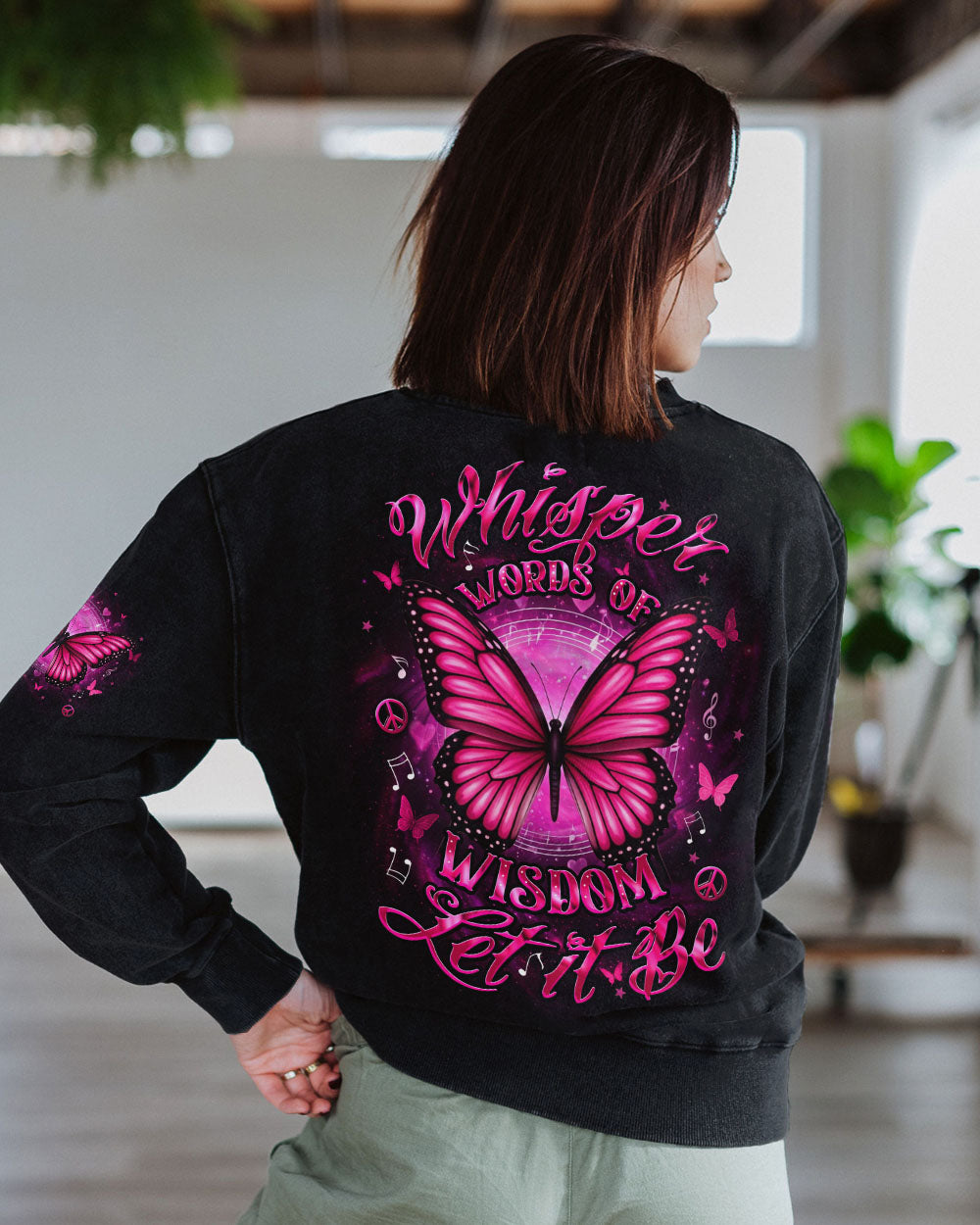 WHISPER WORDS OF WISDOM BUTTERFLY ALL OVER PRINT - YHDU2507251