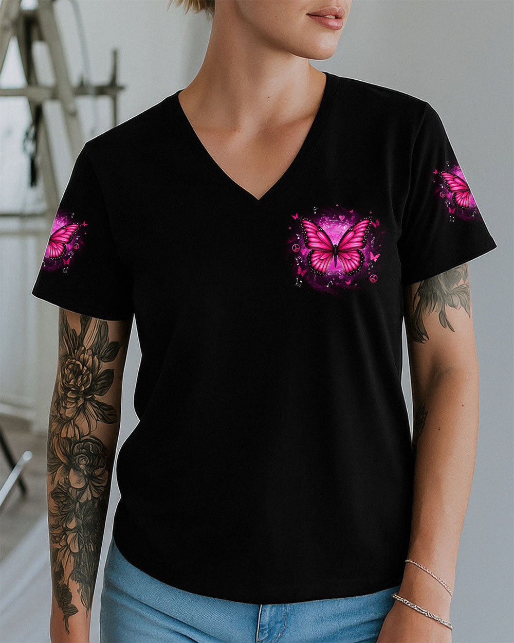 WHISPER WORDS OF WISDOM BUTTERFLY ALL OVER PRINT - YHDU2507251