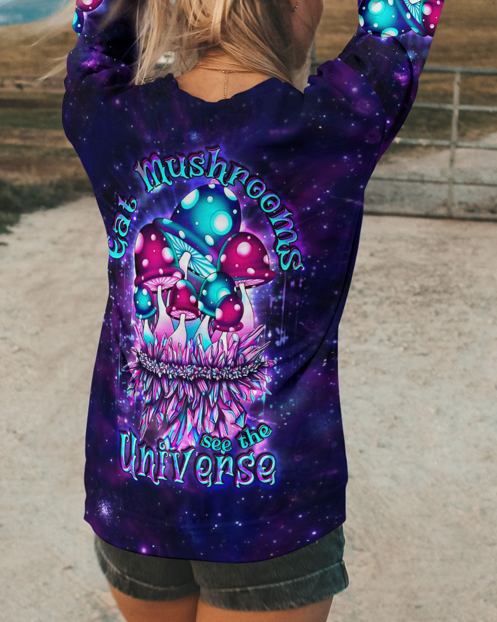 EAT MUSHROOMS SEE THE UNIVERSE ALL OVER PRINT - YHDU2607233