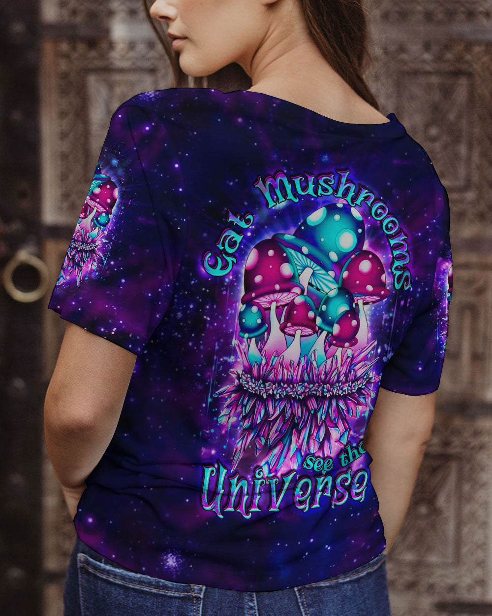 EAT MUSHROOMS SEE THE UNIVERSE ALL OVER PRINT - YHDU2607233