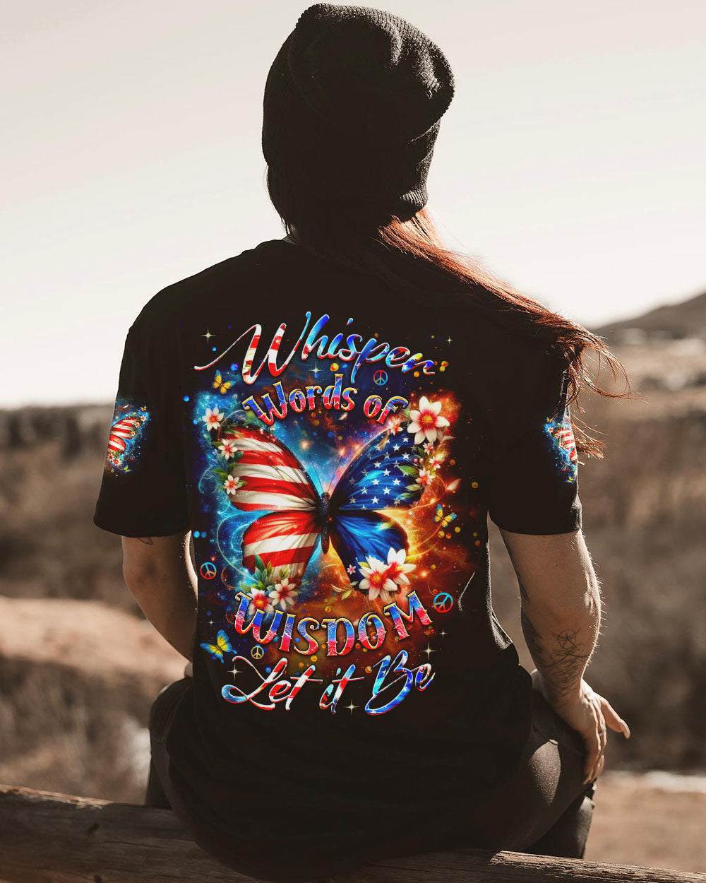 WHISPER WORDS OF WISDOM LET IT BE BUTTERFLY ALL OVER PRINT - YHDU2702253
