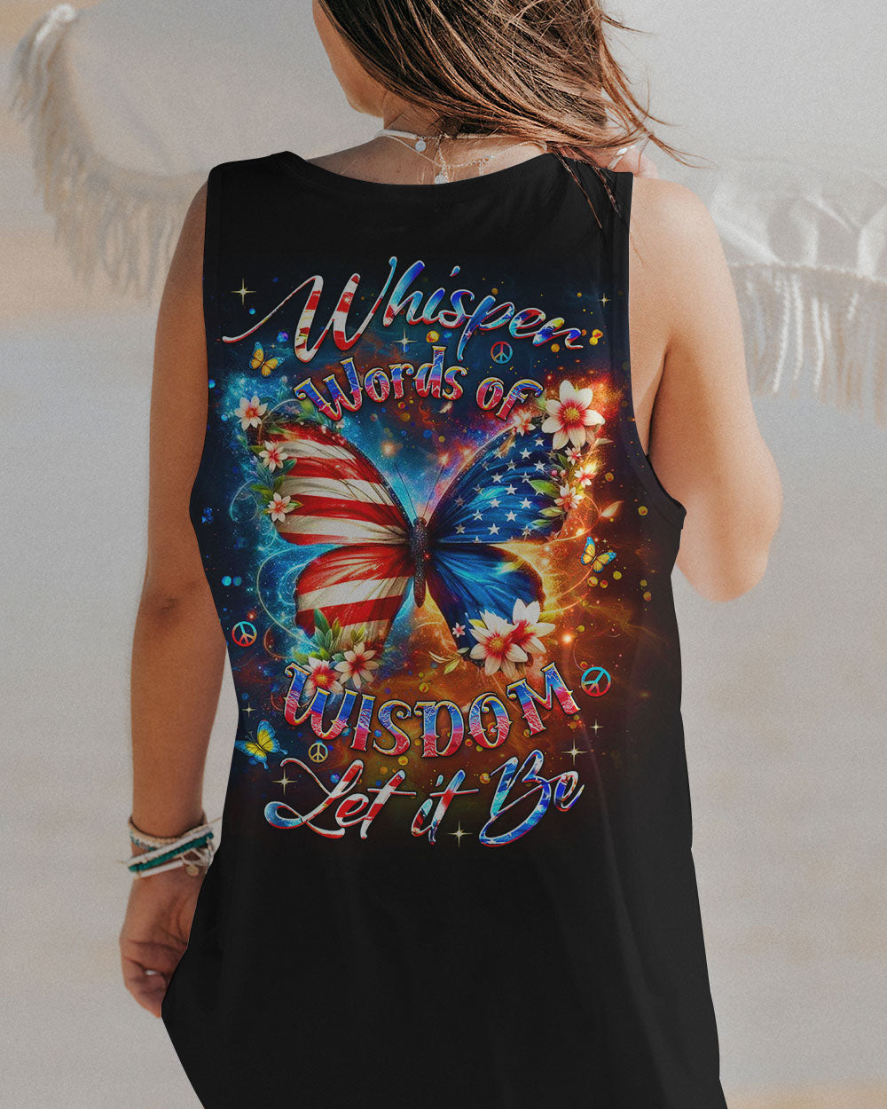 WHISPER WORDS OF WISDOM LET IT BE BUTTERFLY ALL OVER PRINT - YHDU2702253
