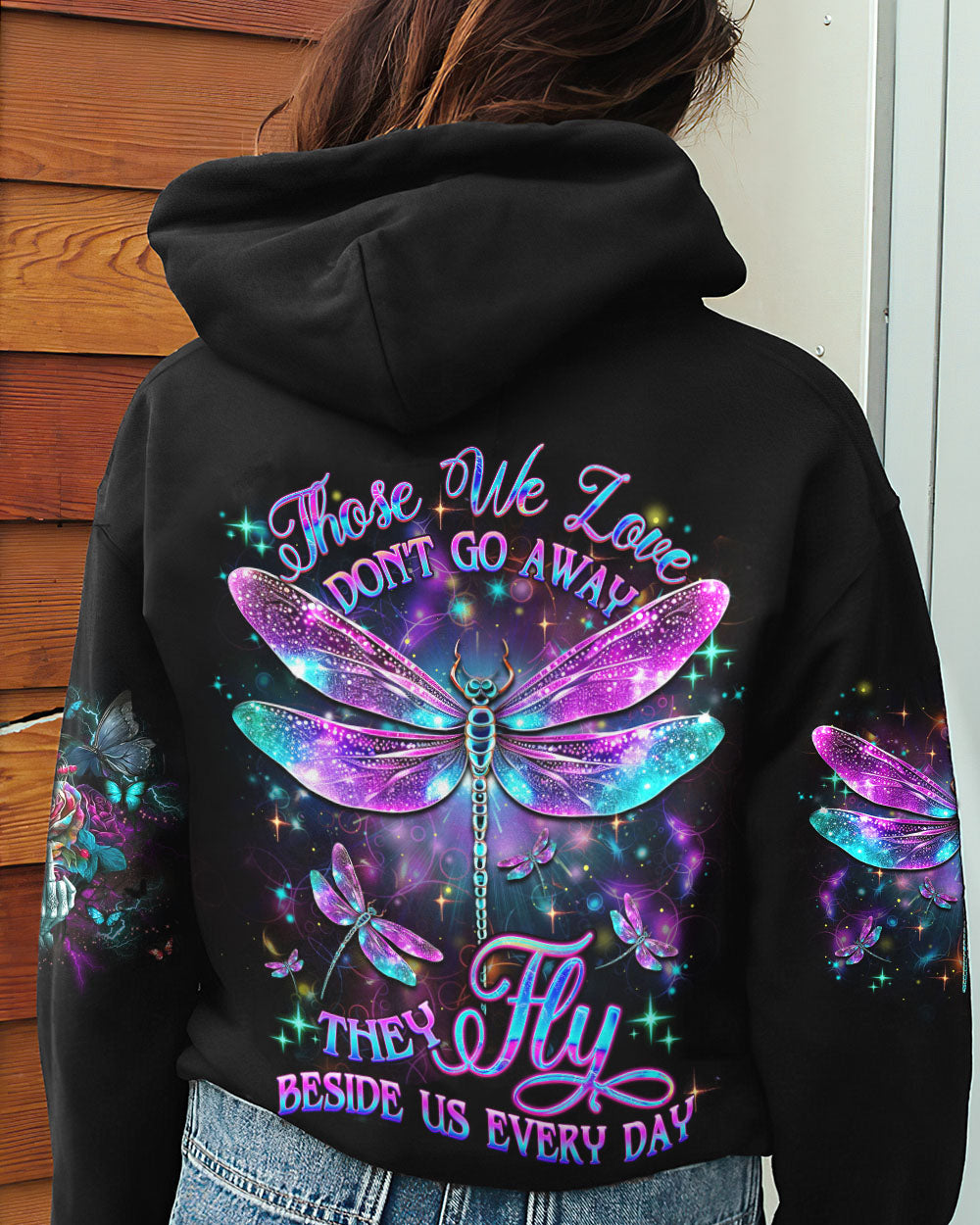THOSE WE LOVE DON'T GO AWAY DRAGONFLY ALL OVER PRINT - YHDU2707233