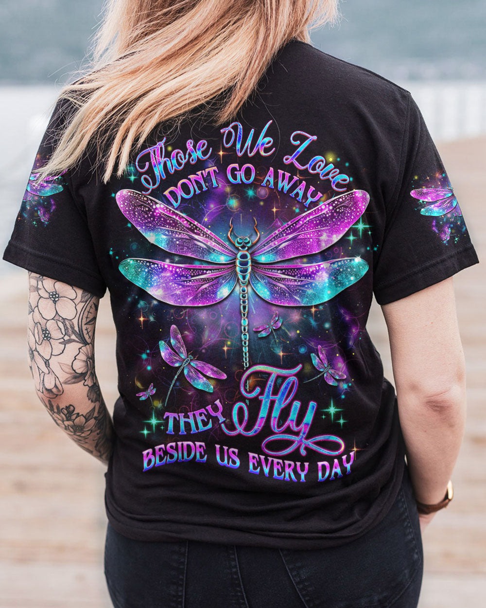 THOSE WE LOVE DON'T GO AWAY DRAGONFLY ALL OVER PRINT - YHDU2707233