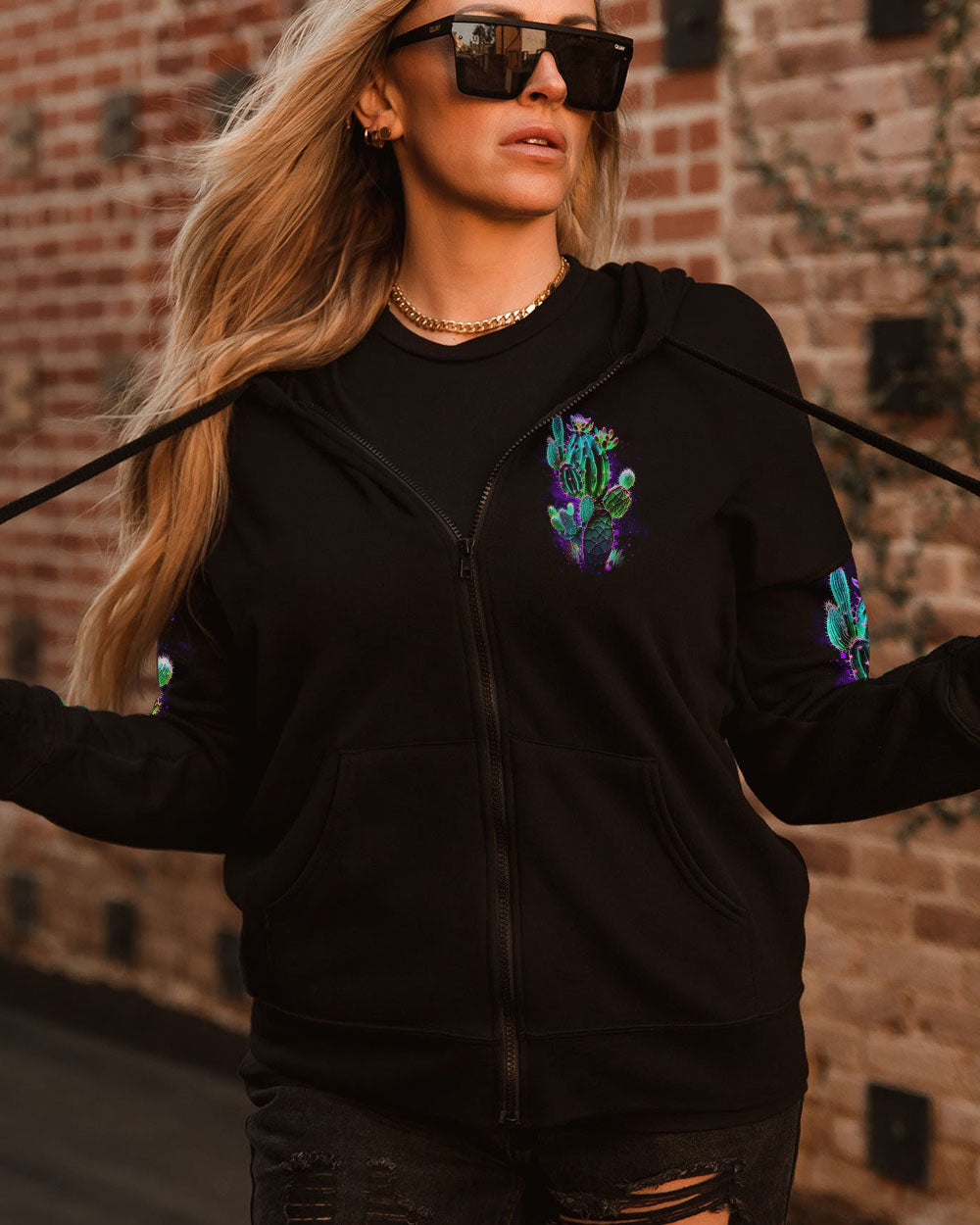 BLOOM WHERE YOU ARE PLANTED CACTUS ALL OVER PRINT - YHDU2806231