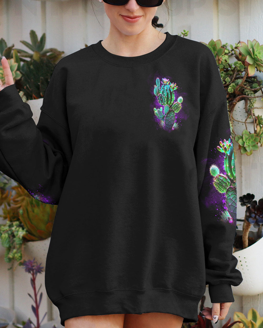 BLOOM WHERE YOU ARE PLANTED CACTUS ALL OVER PRINT - YHDU2806231