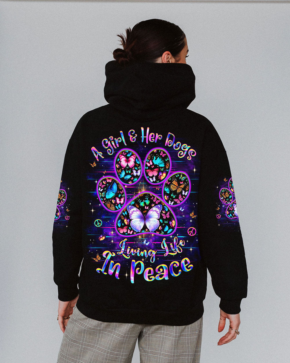 A GIRL AND HER DOG HIPPIE LIFE ALL OVER PRINT - YHDU2911244