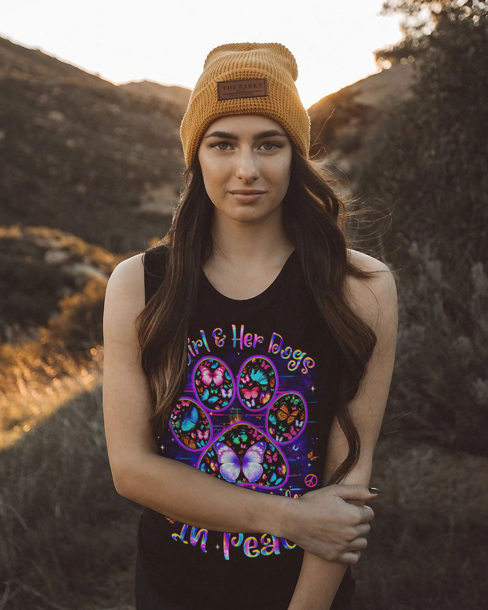 A GIRL AND HER DOG HIPPIE LIFE ALL OVER PRINT - YHDU2911244
