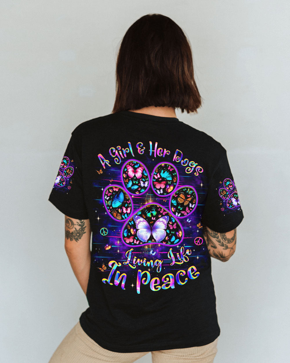 A GIRL AND HER DOG HIPPIE LIFE ALL OVER PRINT - YHDU2911244