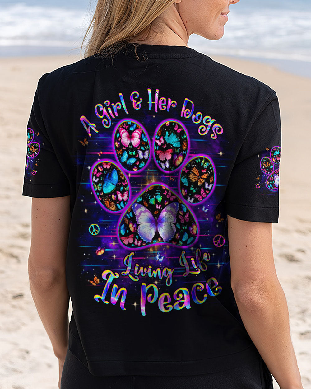 A GIRL AND HER DOG HIPPIE LIFE ALL OVER PRINT - YHDU2911244