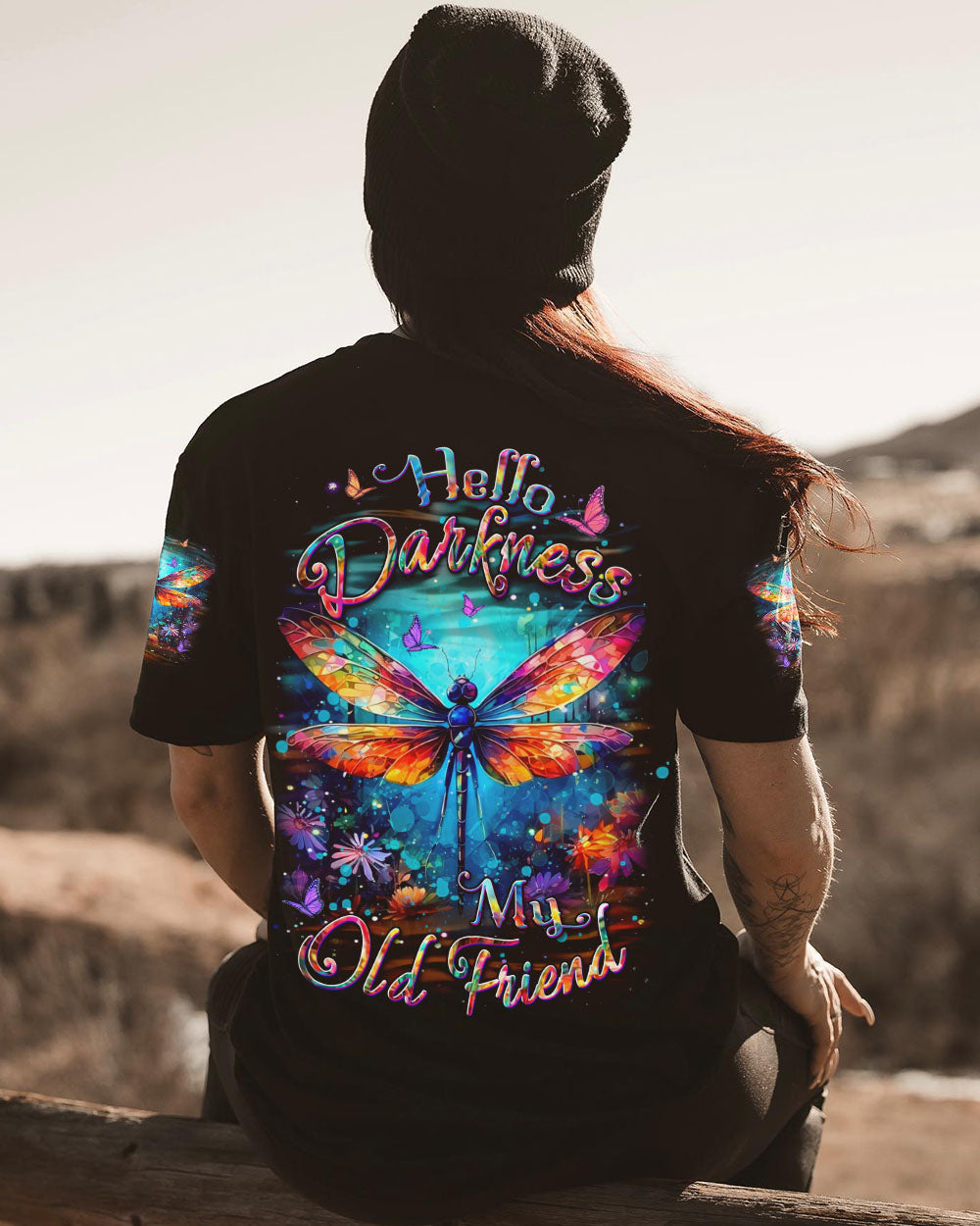 HELLO DARKNESS MY OLD FRIEND DRAGONFLY ALL OVER PRINT - YHDU3008242