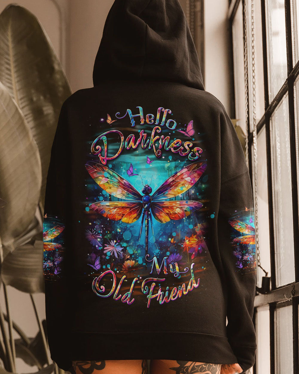 HELLO DARKNESS MY OLD FRIEND DRAGONFLY ALL OVER PRINT - YHDU3008242