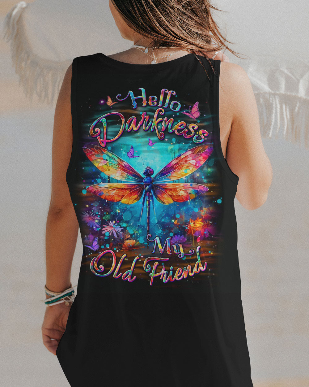 HELLO DARKNESS MY OLD FRIEND DRAGONFLY ALL OVER PRINT - YHDU3008242