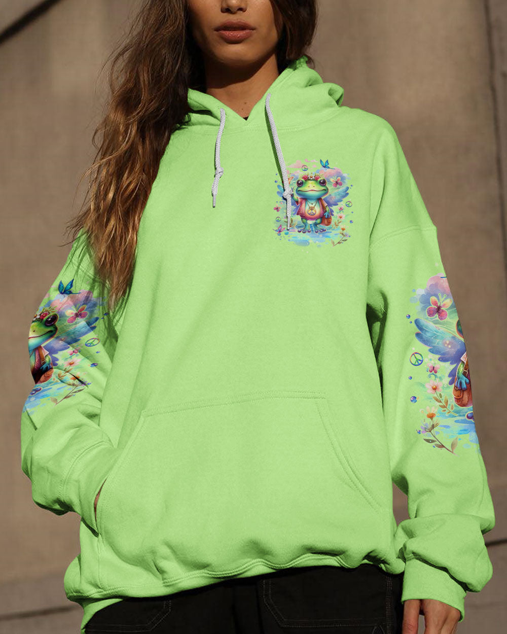 BE YOU THE WORLD WILL ADJUST FROG ALL OVER PRINT - YHDU3011232