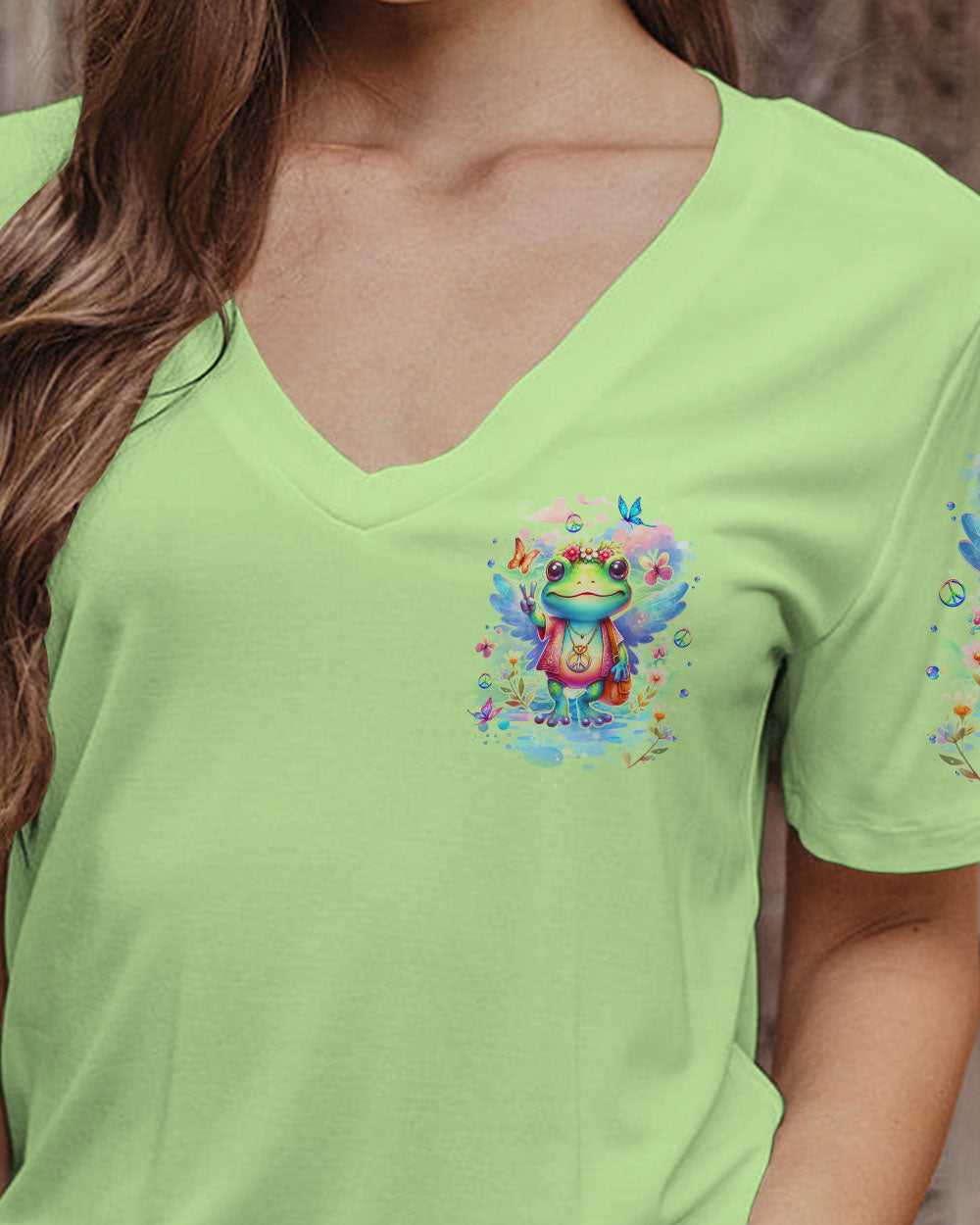 BE YOU THE WORLD WILL ADJUST FROG ALL OVER PRINT - YHDU3011232