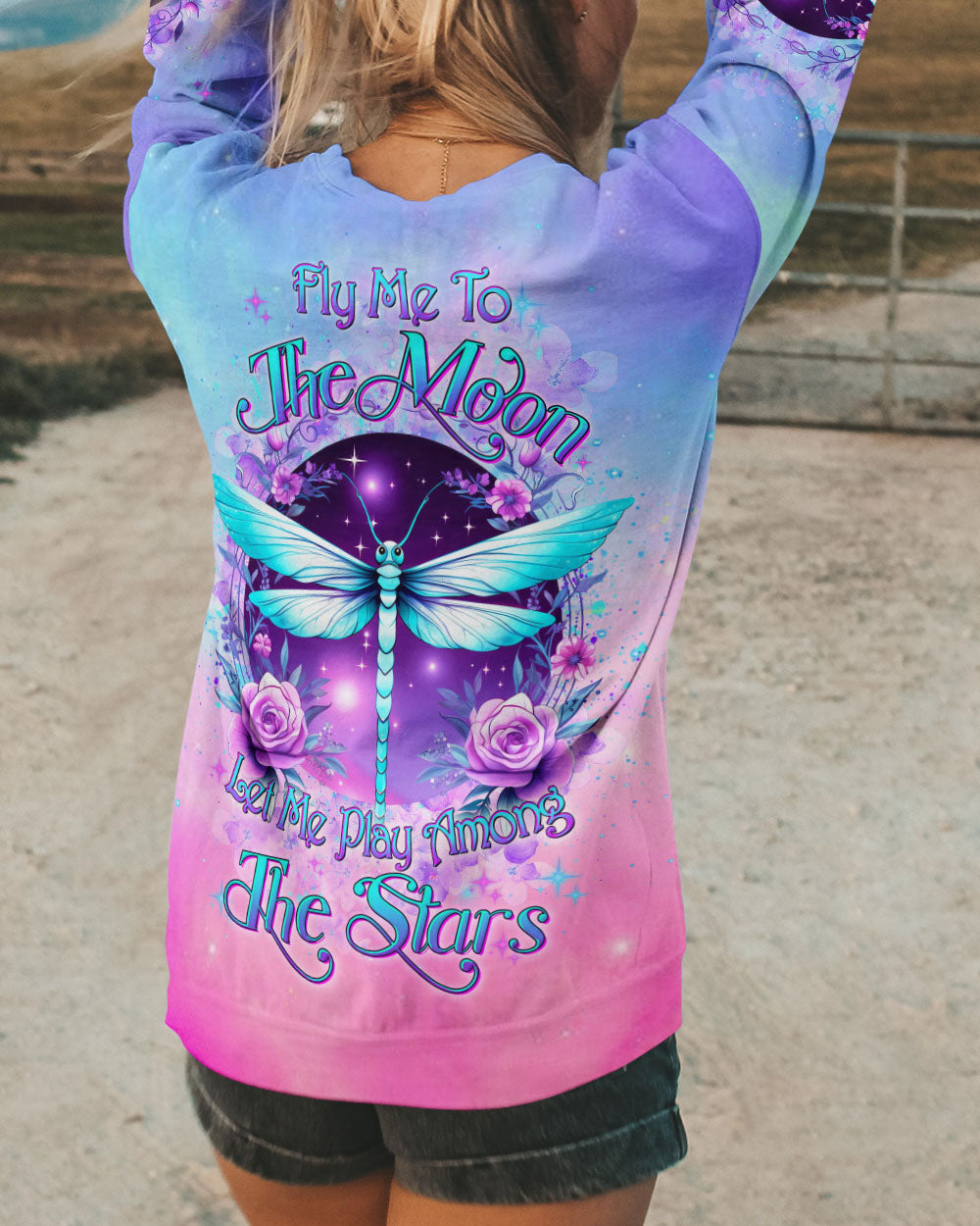 FLY ME TO THE MOON DRAGONFLY ALL OVER PRINT - YHDU3107234