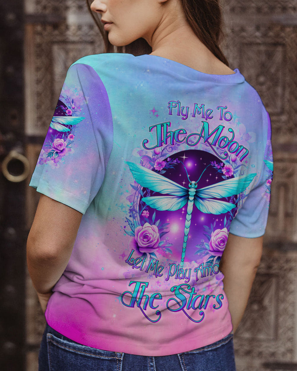 FLY ME TO THE MOON DRAGONFLY ALL OVER PRINT - YHDU3107234