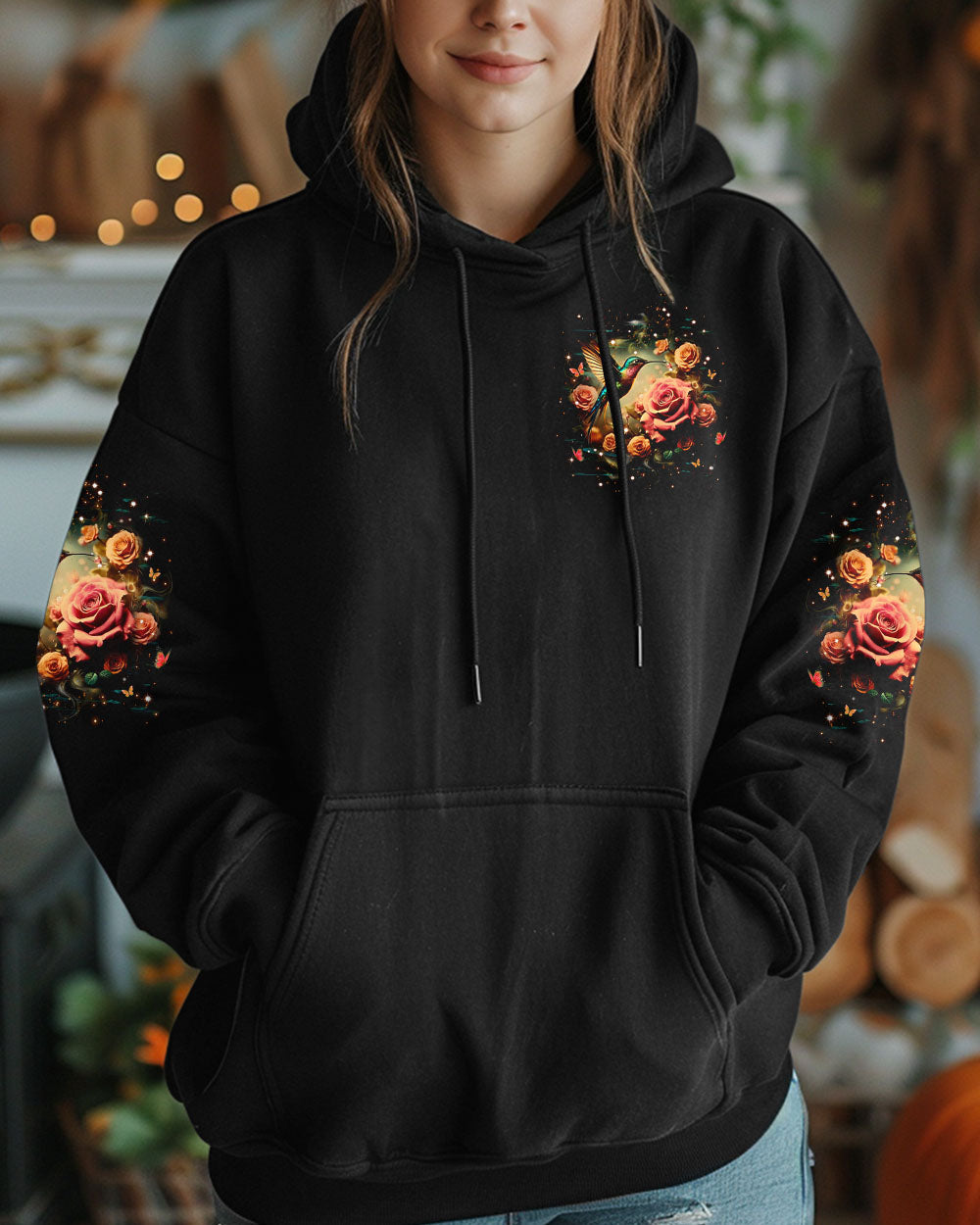 JUST BREATHE HUMMINGBIRD ALL OVER PRINT - YHHG0104251