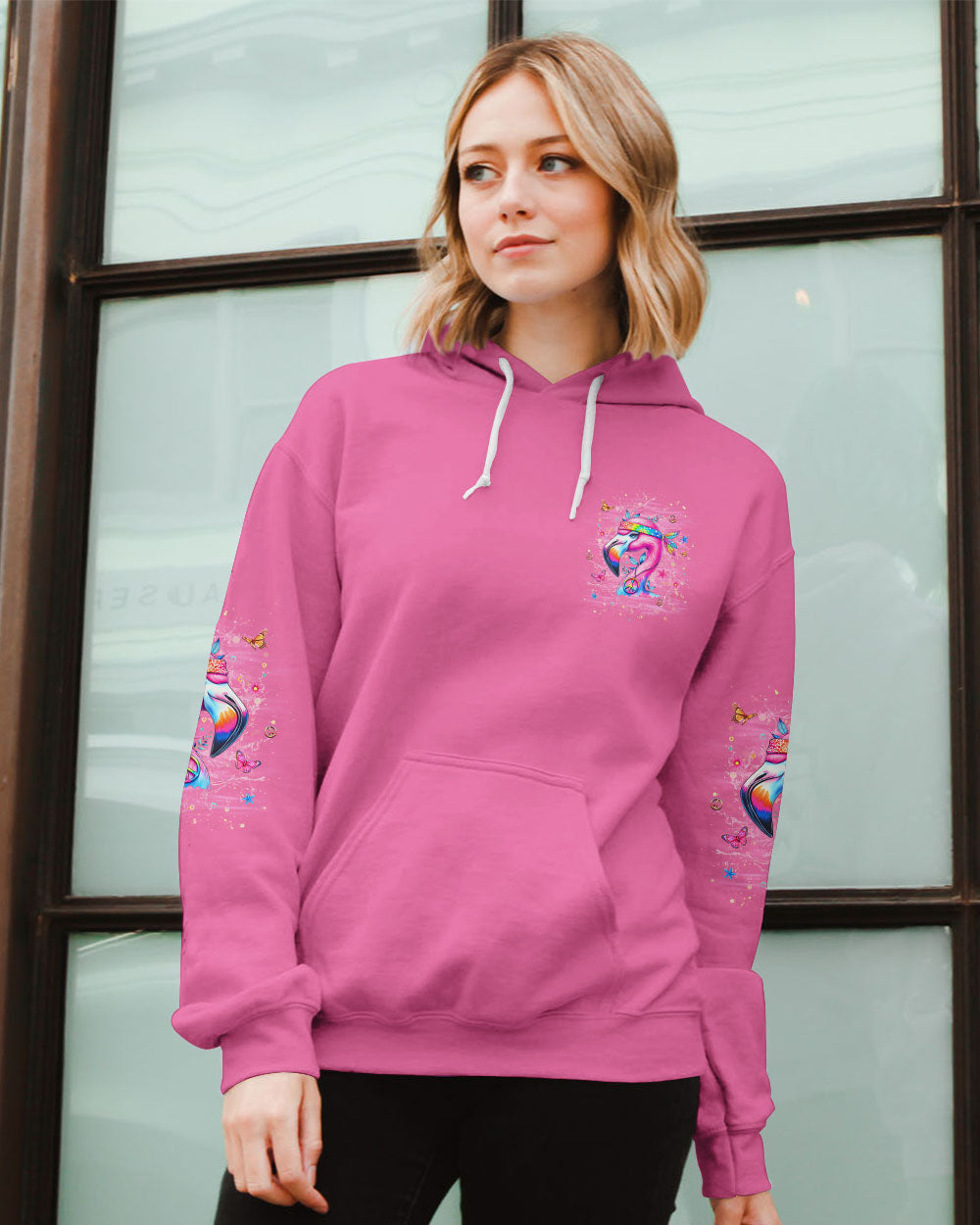 AT MY AGE I'VE SEEN IT ALL FLAMINGO ALL OVER PRINT - YHHG0107244