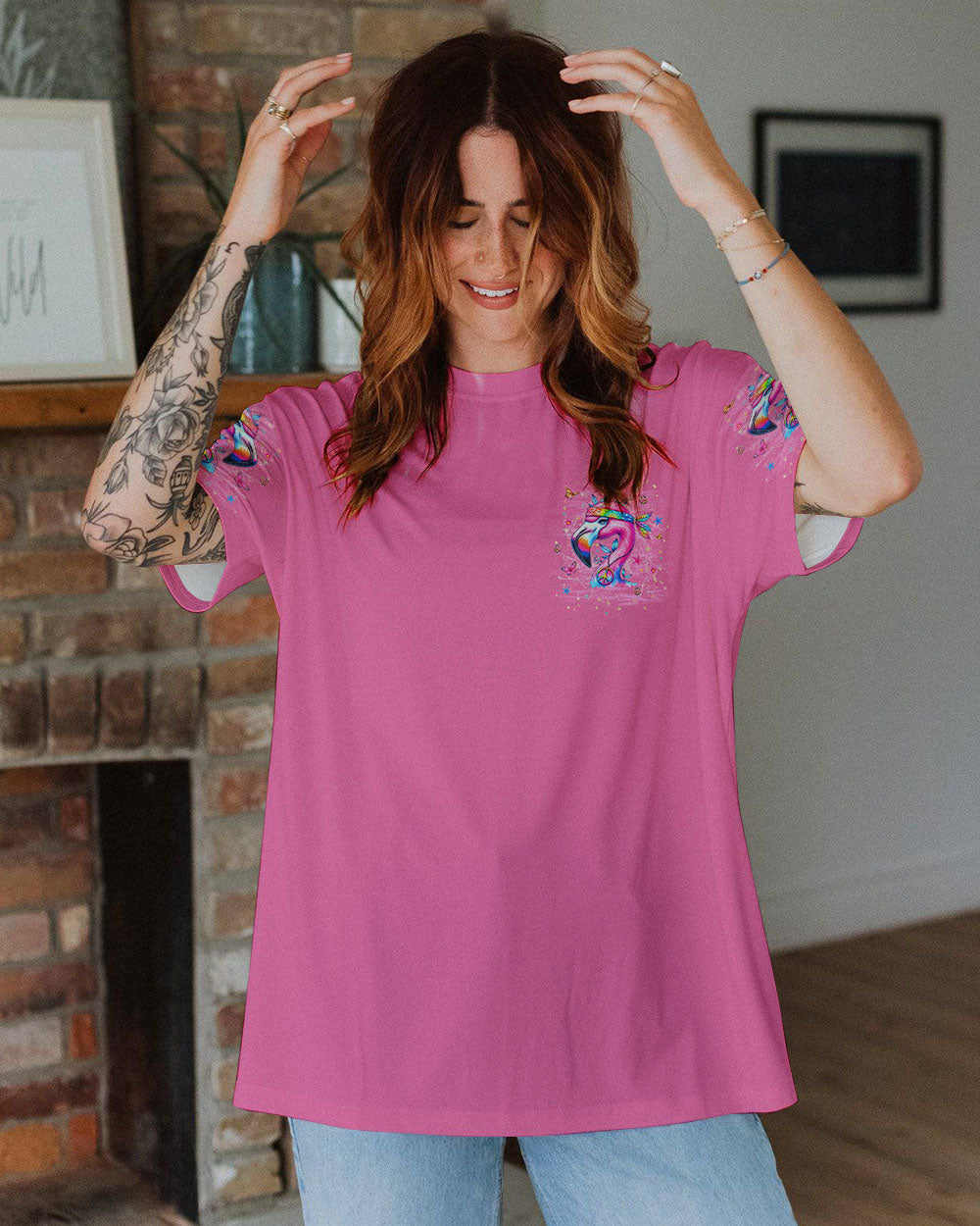 AT MY AGE I'VE SEEN IT ALL FLAMINGO ALL OVER PRINT - YHHG0107244