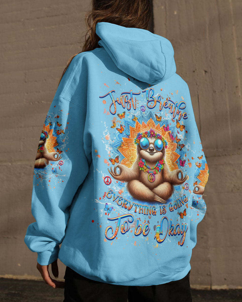 JUST BREATHE SLOTH ALL OVER PRINT - YHHG0108243