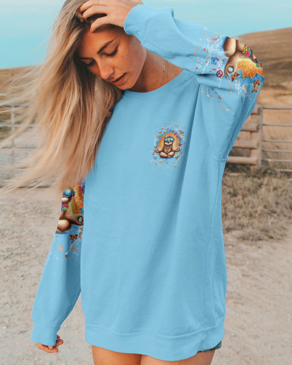 JUST BREATHE SLOTH ALL OVER PRINT - YHHG0108243