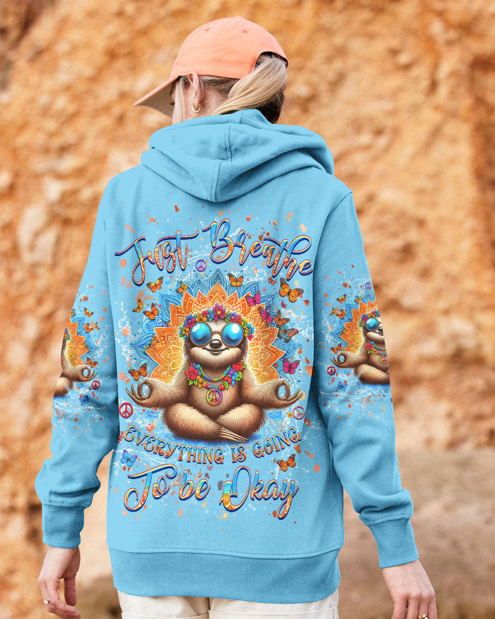 JUST BREATHE SLOTH ALL OVER PRINT - YHHG0108243