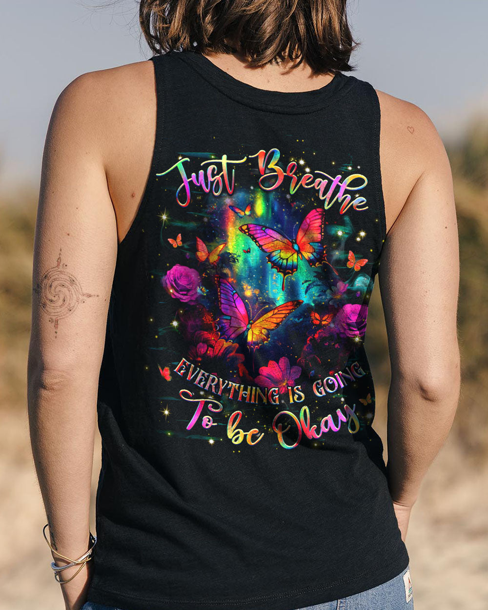 JUST BREATHE BUTTERFLY ALL OVER PRINT - YHHG0204253