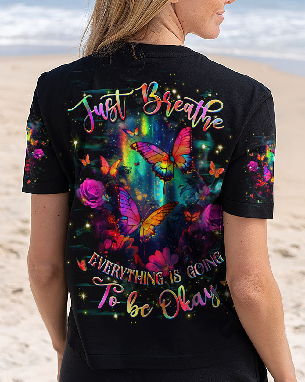 JUST BREATHE BUTTERFLY ALL OVER PRINT - YHHG0204253