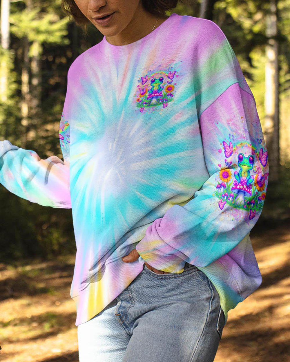 BE YOU THE WORLD WILL ADJUST FROG ALL OVER PRINT - YHHG0205241