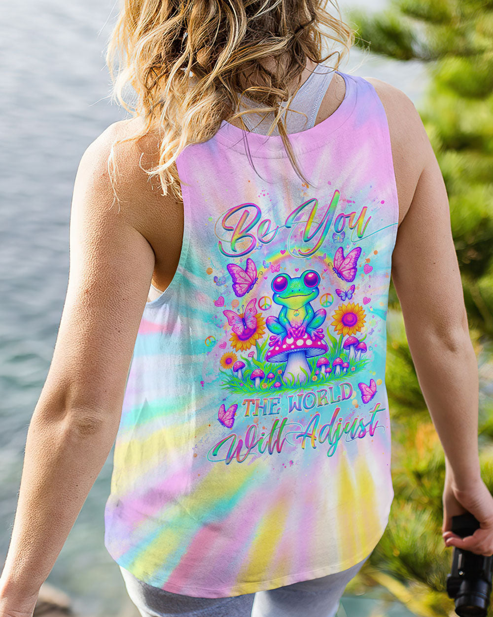 BE YOU THE WORLD WILL ADJUST FROG ALL OVER PRINT - YHHG0205241