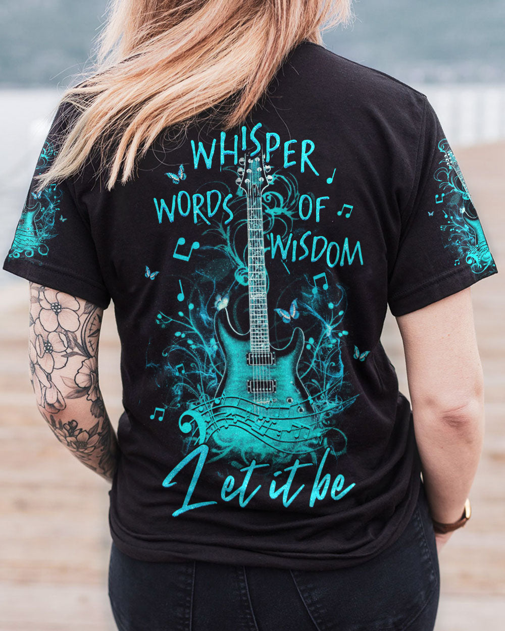 WHISPER WORDS OF WISDOM GUITAR ALL OVER PRINT - YHHG0206231