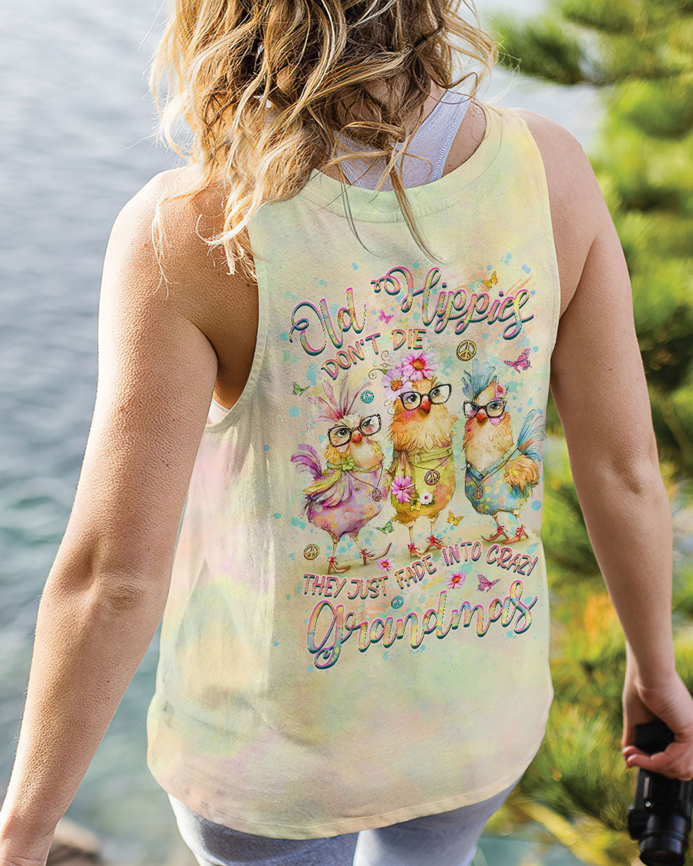 OLD HIPPIES DON'T DIE HIPPIE GRANDMAS ALL OVER PRINT - YHHG0207242