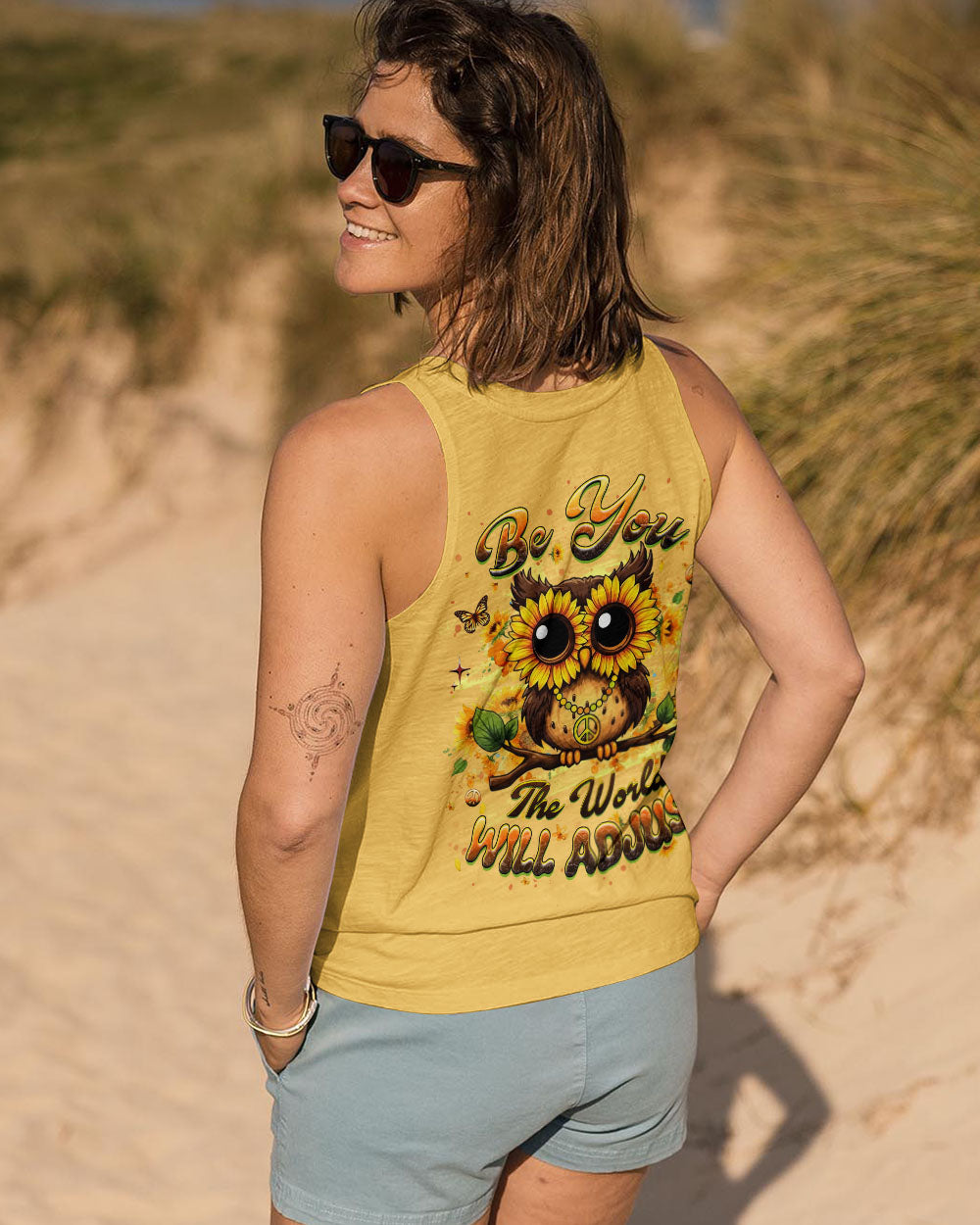BE YOU THE WORLD WILL ADJUST OWL ALL OVER PRINT - YHHG0212251