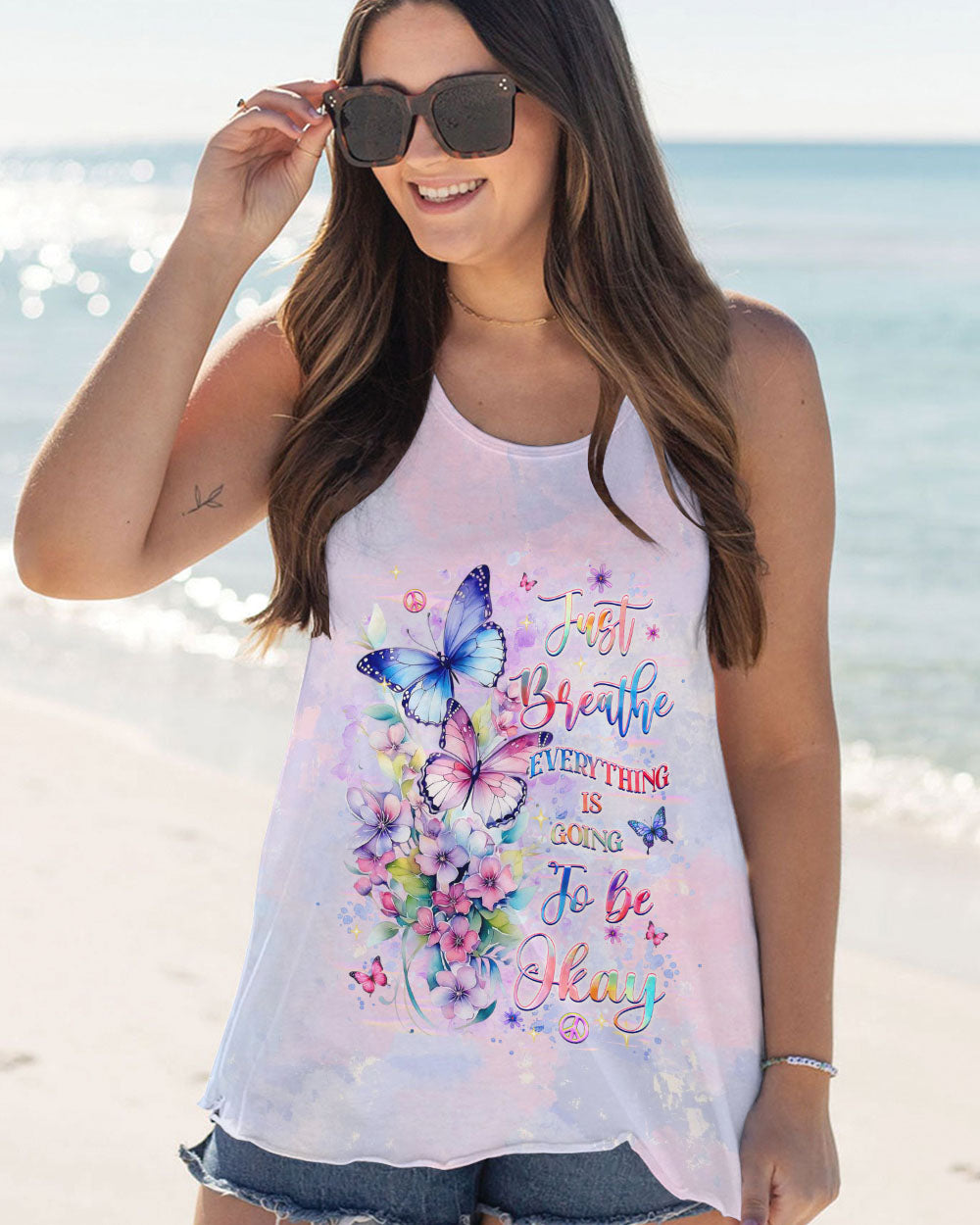 JUST BREATHE BUTTERFLY ALL OVER PRINT - YHHG0301252