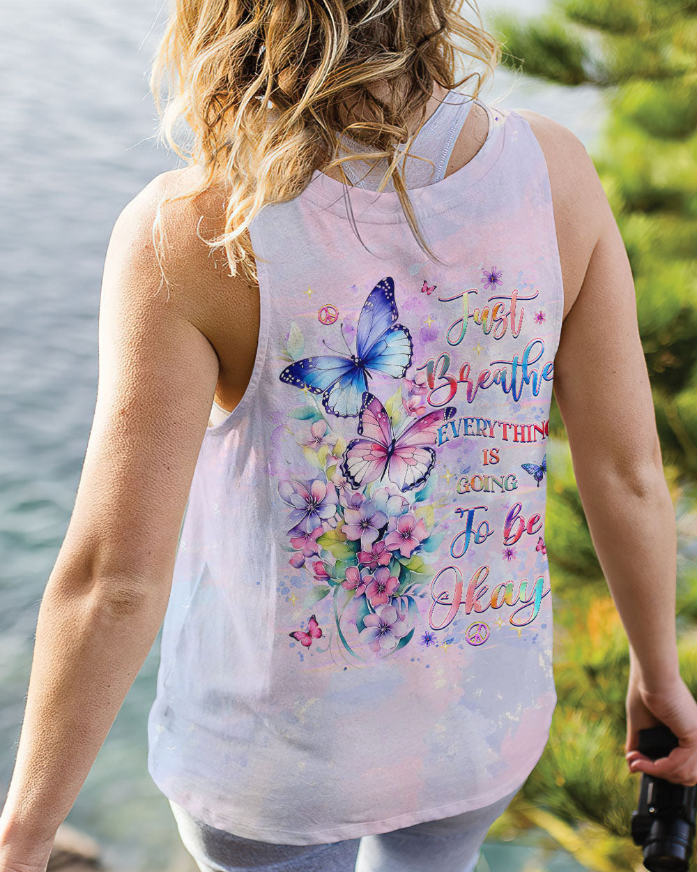 JUST BREATHE BUTTERFLY ALL OVER PRINT - YHHG0301252