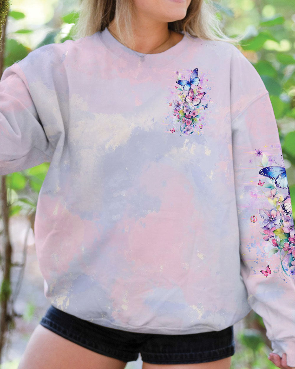JUST BREATHE BUTTERFLY ALL OVER PRINT - YHHG0301252