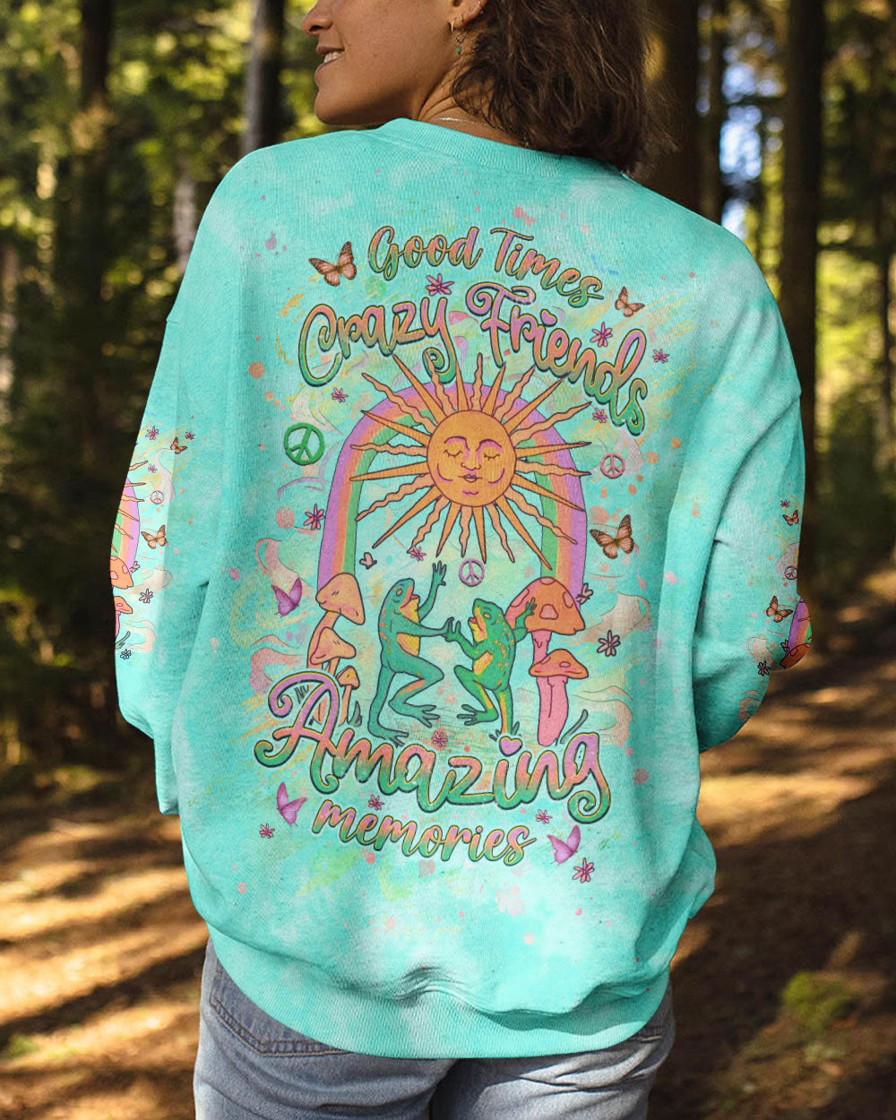GOOD TIMES CRAZY FRIENDS FROG ALL OVER PRINT - YHHG0305243
