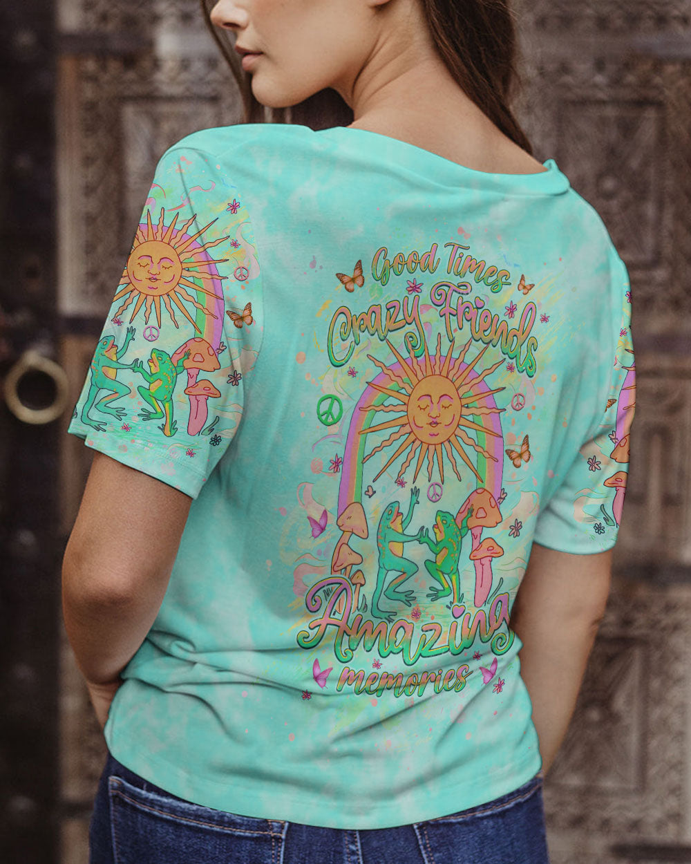 GOOD TIMES CRAZY FRIENDS FROG ALL OVER PRINT - YHHG0305243