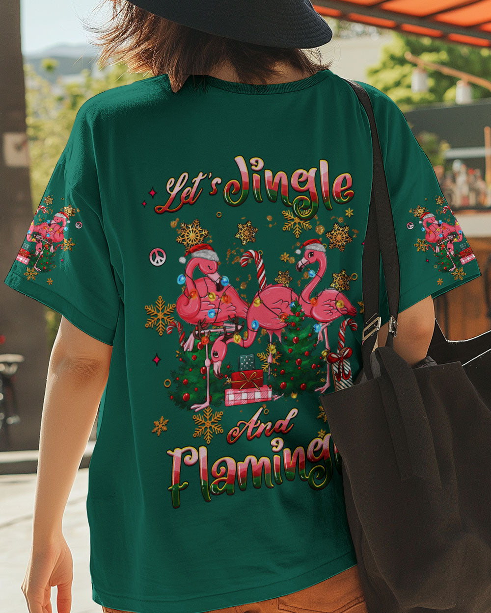 LET'S JINGLE AND FLAMINGLE CHRISTMAS ALL OVER PRINT - YHHG0311252