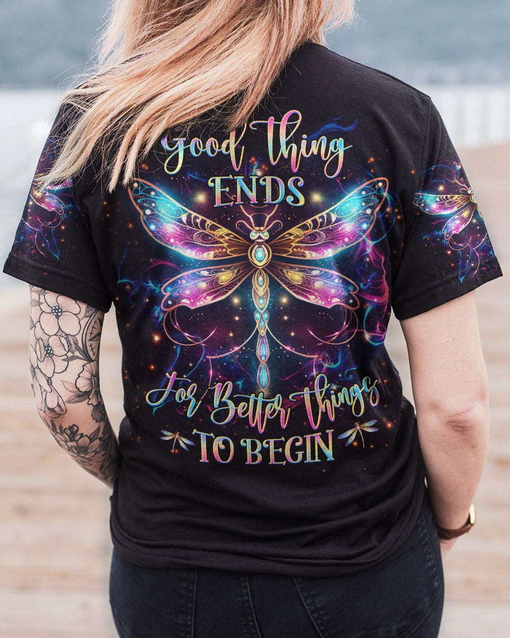 GOOD THING ENDS FOR BETTER THINGS TO BEGIN ALL OVER PRINT - YHHG0407232