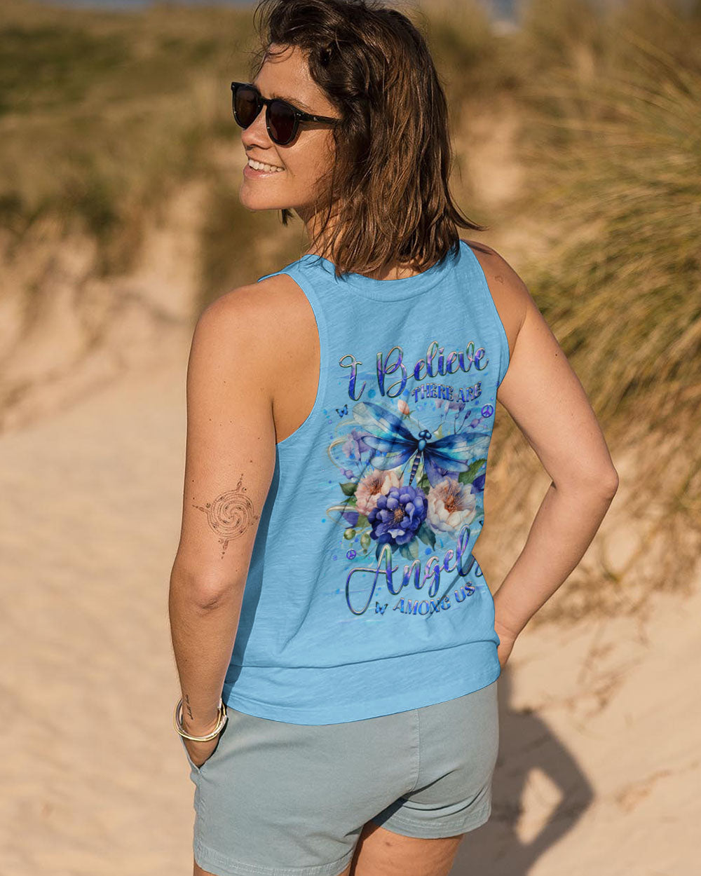 I BELIEVE THERE ARE ANGELS AMONG US DRAGONFLY ALL OVER PRINT - YHHG0502254