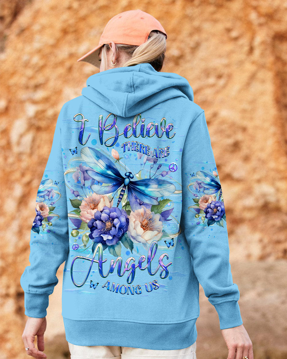 I BELIEVE THERE ARE ANGELS AMONG US DRAGONFLY ALL OVER PRINT - YHHG0502254