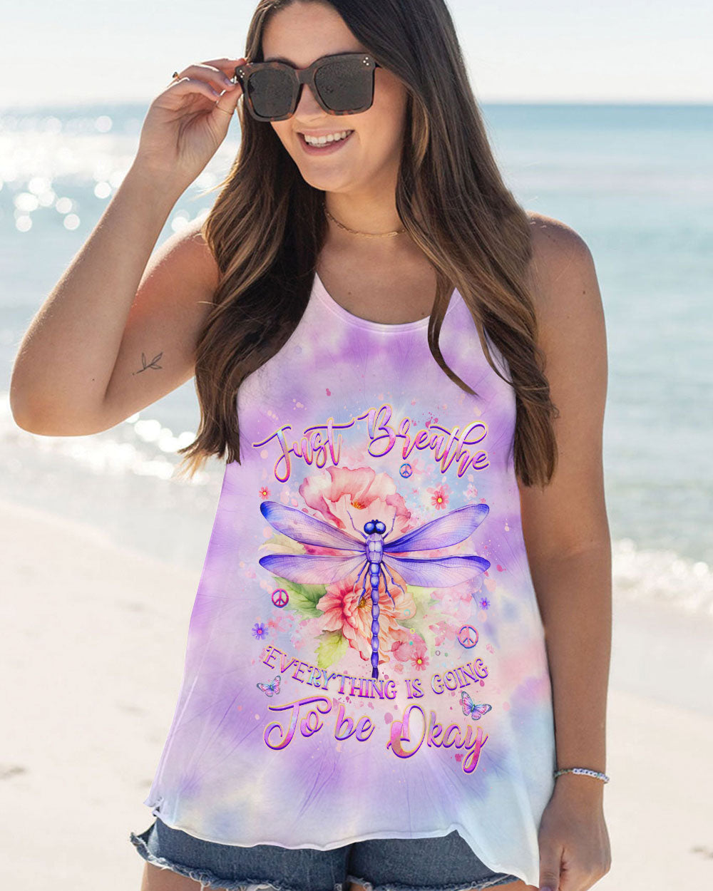 JUST BREATHE DRAGONFLY ALL OVER PRINT - YHHG0507241
