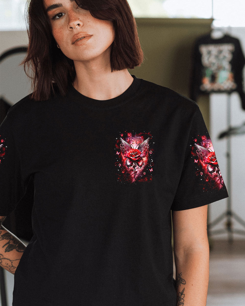 I BELIEVE THERE ARE ANGELS AMONG US ROSE WINGS ALL OVER PRINT - YHHG0702251